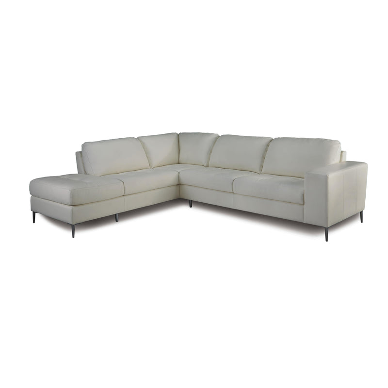 Palliser Mica Stationary Leather 2 pc Sectional 77785-13/77785-36-BROADWAY-ALABASTER IMAGE 1