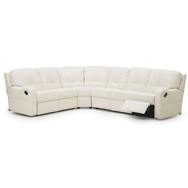 Palliser National Power Reclining Leather 4 pc Sectional 40040-65/40040-09/40040-60/40040-64-BROADWAY-ALABASTER IMAGE 1