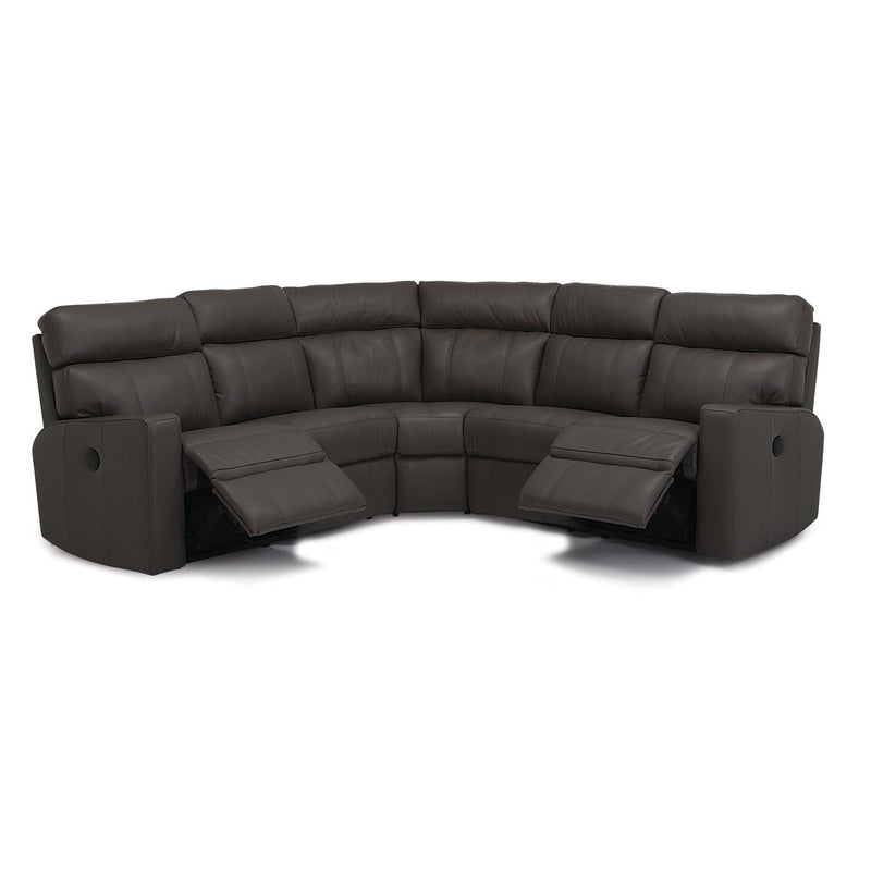 Palliser Oakwood Power Reclining Leather Sectional 41049-65/41049-09/41049-64-BROADWAY-JAVA IMAGE 1