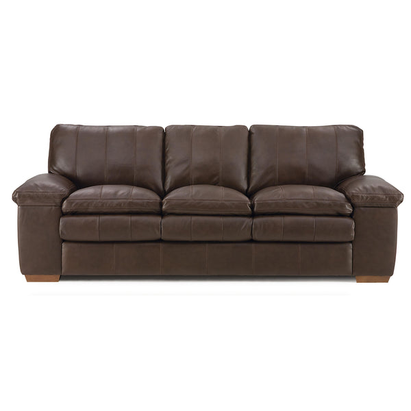 Palliser Polluck Stationary Leather Sofa 77597-01-CLASSIC-ACORN IMAGE 1