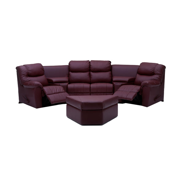 Palliser Regent Reclining Leather 6 pc Sectional 41094-47/41094-A1/41094-30/41094-30/41094-A1/41094-46-CARNIVAL-CLARET IMAGE 1