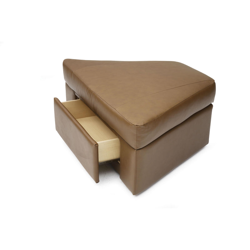 Palliser Shields Leather Storage Ottoman 41077-04-CLASSIC-SAHARA IMAGE 1