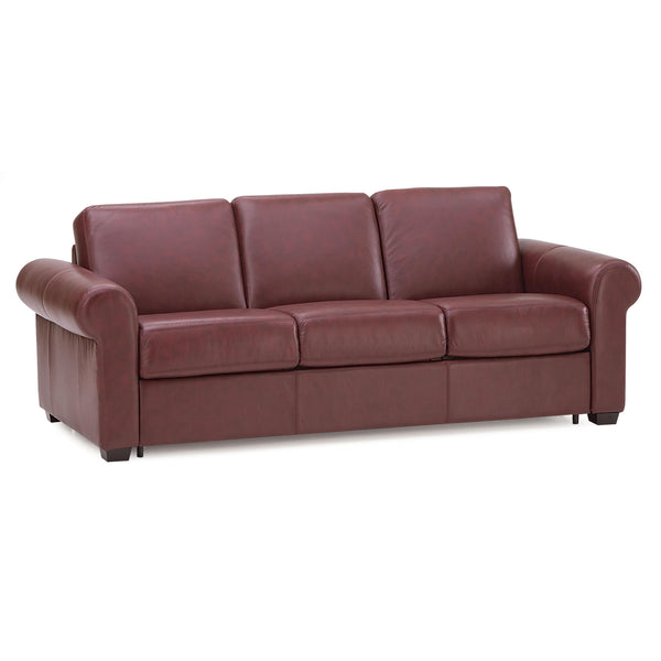 Palliser Sleepover Leather Double Sofabed 40512-21-CARNIVAL-CLARET IMAGE 1