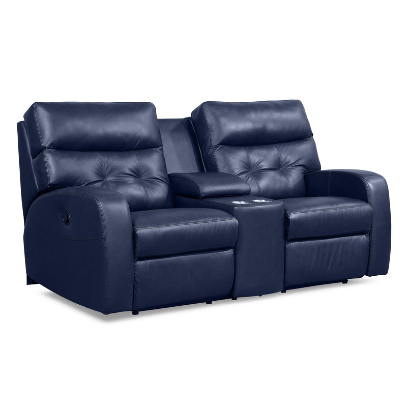 Palliser Southgate Power Reclining Leather Loveseat 41123-68-CLASSIC-INDIGO IMAGE 2