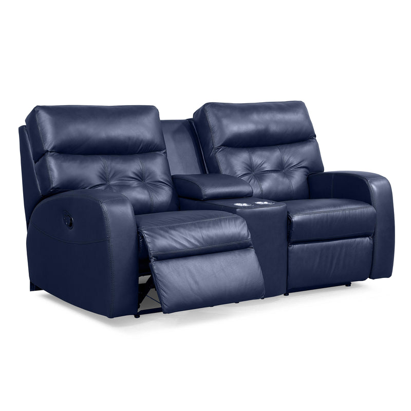 Palliser Southgate Power Reclining Leather Loveseat 41123-68-CLASSIC-INDIGO IMAGE 3