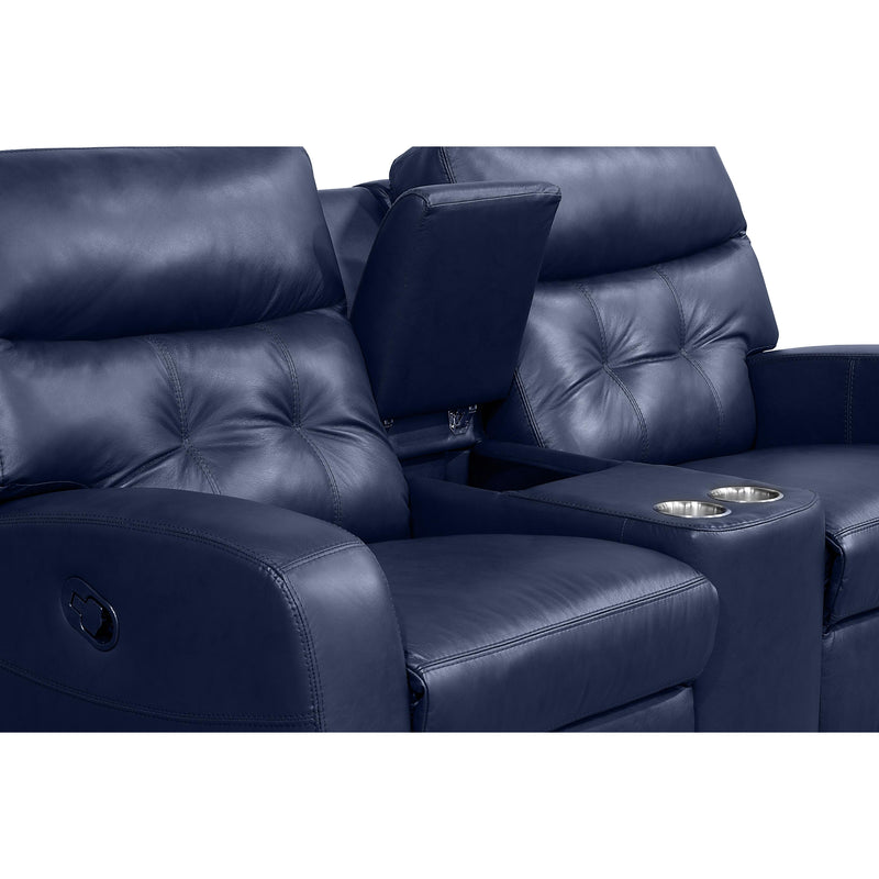 Palliser Southgate Power Reclining Leather Loveseat 41123-68-CLASSIC-INDIGO IMAGE 4