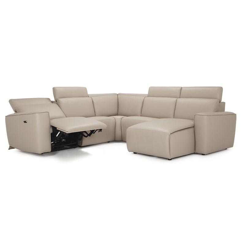 Palliser Springfield Power Reclining Leather 5 pc Sectional 41638-7P/41638-2P/41638-19/41638-2P/41638-56-COLORADO-MIST IMAGE 2