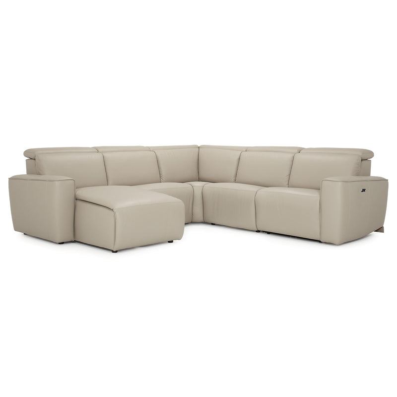 Palliser Springfield Power Reclining Leather 5 pc Sectional 41638-6P/41638-2P/41638-19/41638-2P/41638-57-COLORADO-MIST IMAGE 1