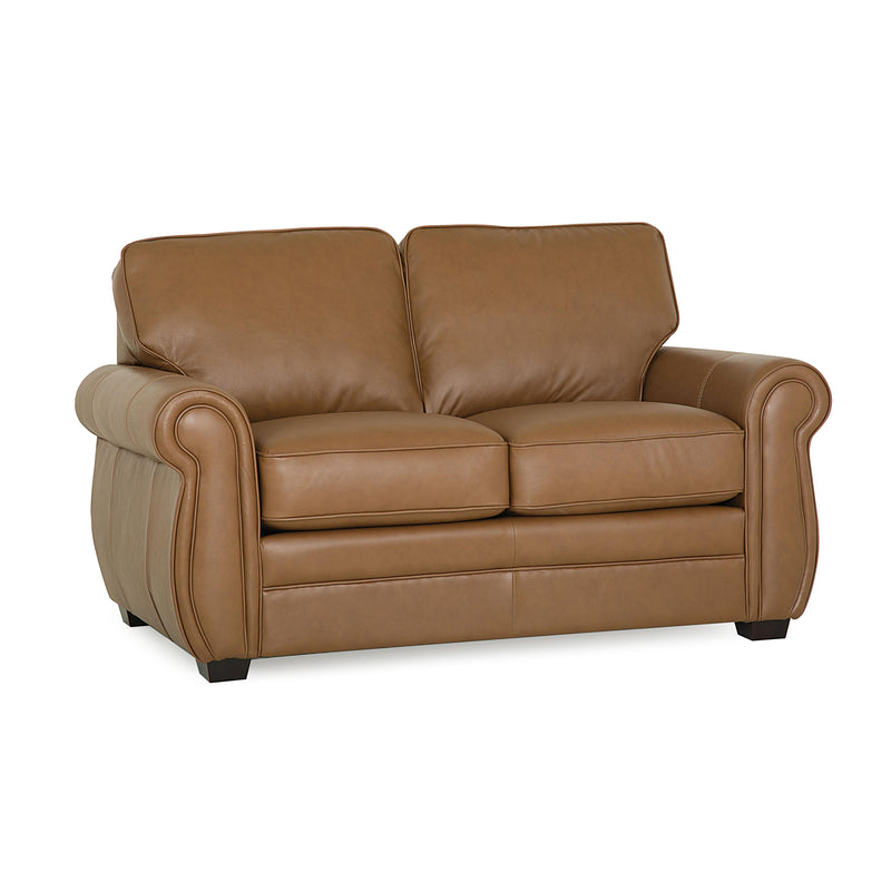 Palliser Thompson Stationary Leather Loveseat 77792-03-CLASSIC-SAHARA IMAGE 1