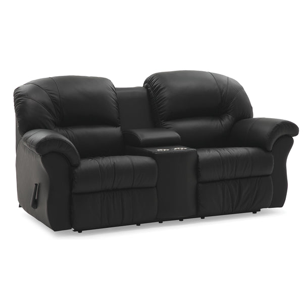 Palliser Tracer Reclining Leather Loveseat 41071-58-TULSAII-JET IMAGE 1