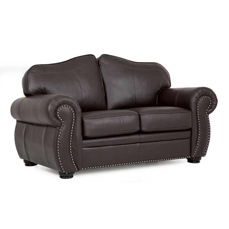 Palliser Troon Stationary Leather Loveseat 77299-03-TULSAII-DARKBROWN IMAGE 2