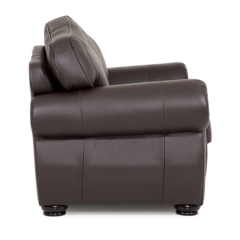 Palliser Troon Stationary Leather Loveseat 77299-03-TULSAII-DARKBROWN IMAGE 4