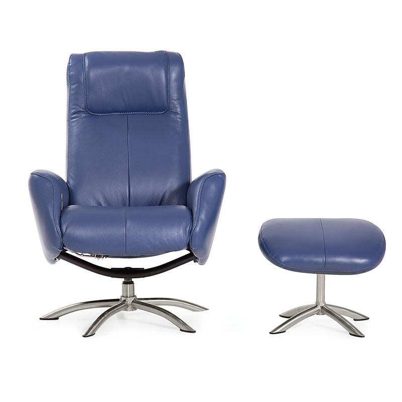 Palliser Q05 Swivel Leather Recliner 50005-02-DAZZLE-AZURE IMAGE 2