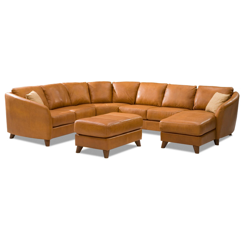 Palliser Alula Leather Ottoman 77427-74-BRONCO-GINGER IMAGE 2