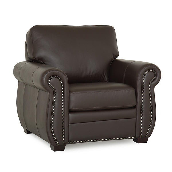 Palliser Blanco Stationary Leather Chair 77504-95-TULSAII-DARKBROWN IMAGE 1