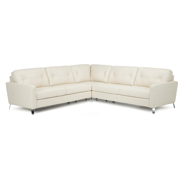 Palliser Dot Leather 3 pc Sectional 77781-12/77781-11/77781-13-BROADWAY-ALABASTER IMAGE 1