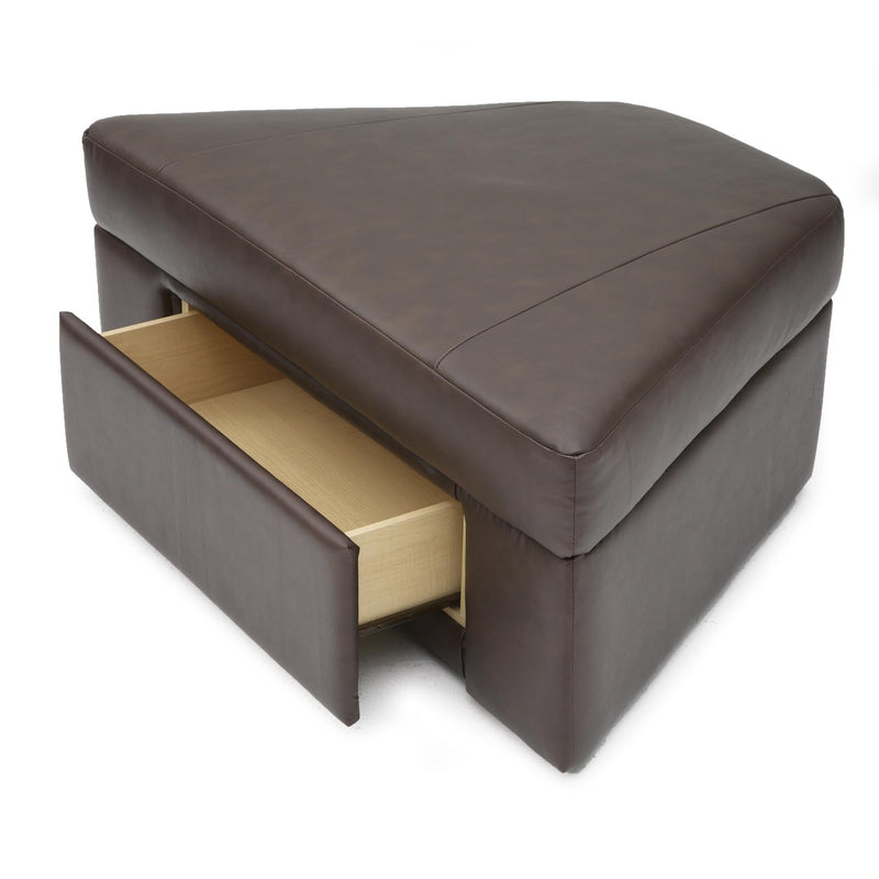 Palliser Durant Leather Ottoman 41098-04-BROADWAY-TOFFEE IMAGE 2