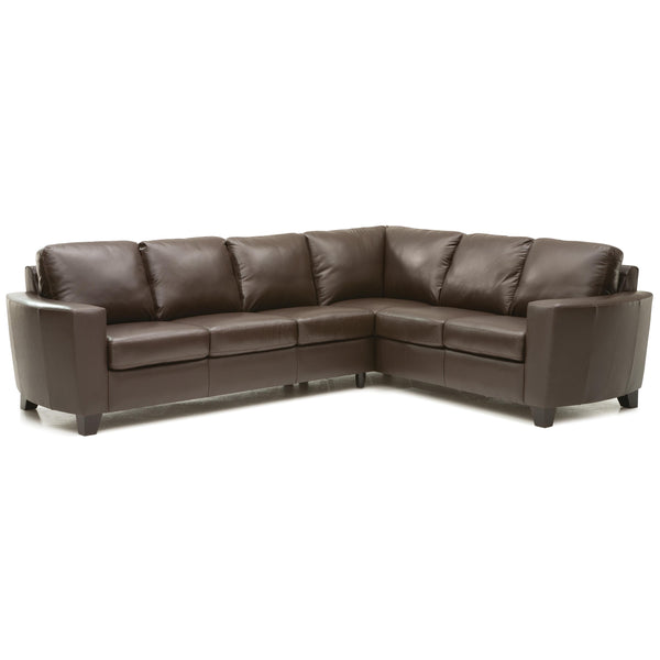 Palliser Leeds Leather 2 pc Sectional 77328-12/77328-40-TULSAII-DARKBROWN IMAGE 1