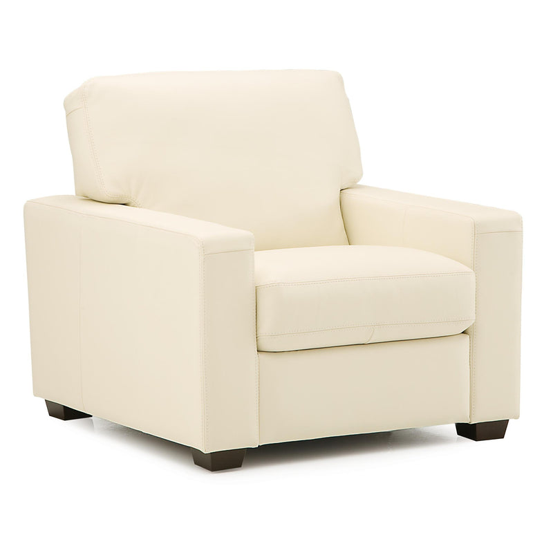 Palliser Westend Stationary Leather Chair 77322-02-BROADWAY-ALABASTER IMAGE 1