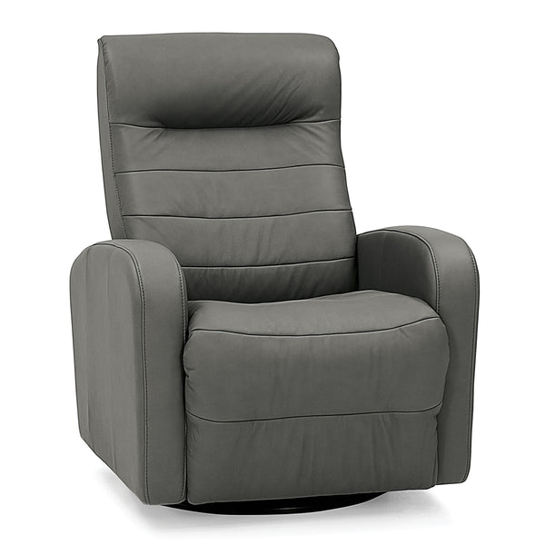 Palliser Riding Mountain II Power Swivel Glider Leather Recliner 43214-38-HUSH-GREY IMAGE 1