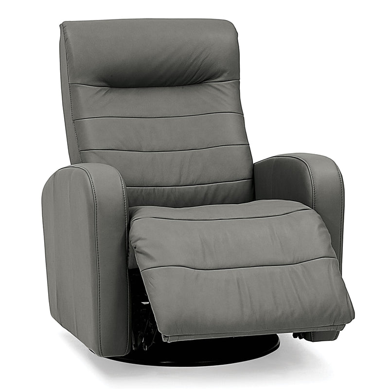 Palliser Riding Mountain II Power Swivel Glider Leather Recliner 43214-38-HUSH-GREY IMAGE 2