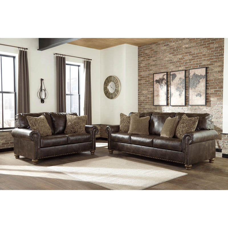 Signature Design by Ashley Nicorvo Stationary Leather Look Loveseat 8050535 IMAGE 3