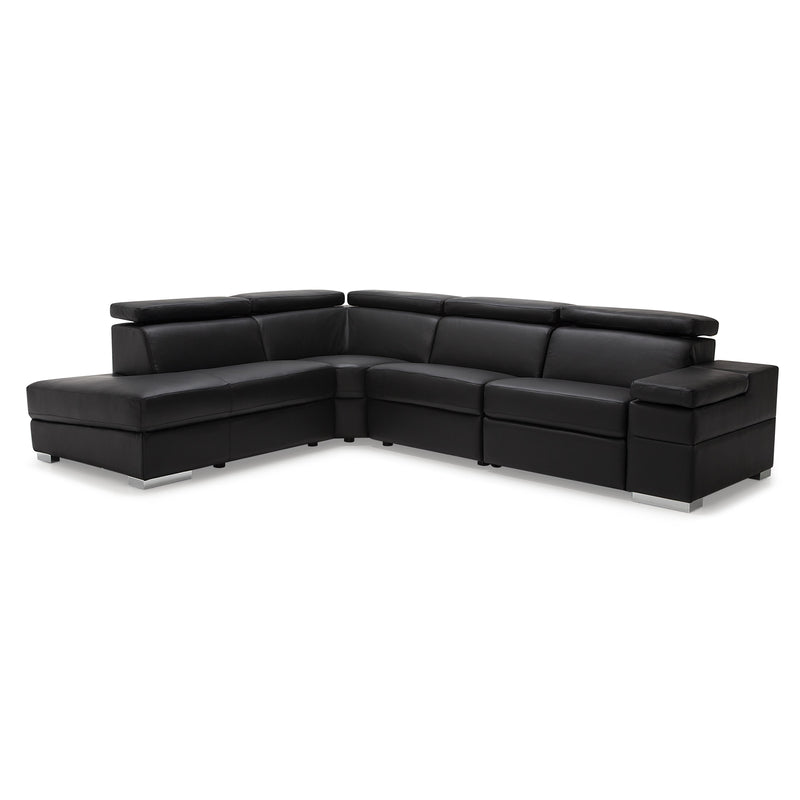 Palliser Morino Power Reclining Leather 4 pc Sectional 40625-18/40625-70/40625-9H/40625-6P-BROADWAY-ONYX IMAGE 1