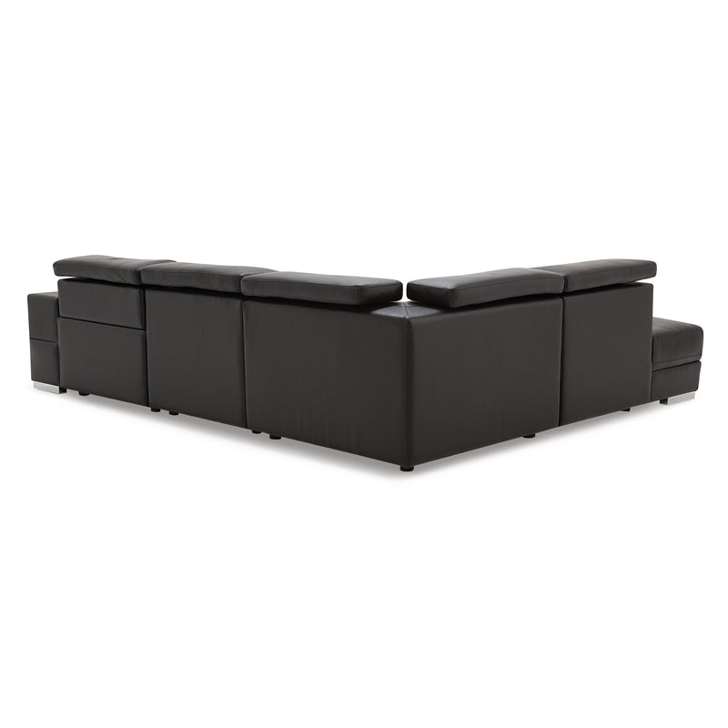 Palliser Morino Power Reclining Leather 4 pc Sectional 40625-18/40625-70/40625-9H/40625-6P-BROADWAY-ONYX IMAGE 4