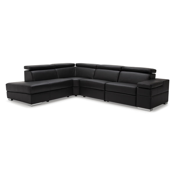 Palliser Morino Reclining Leather 4 pc Sectional 40625-18/40625-70/40625-9H/40625-76-BROADWAY-ONYX IMAGE 1