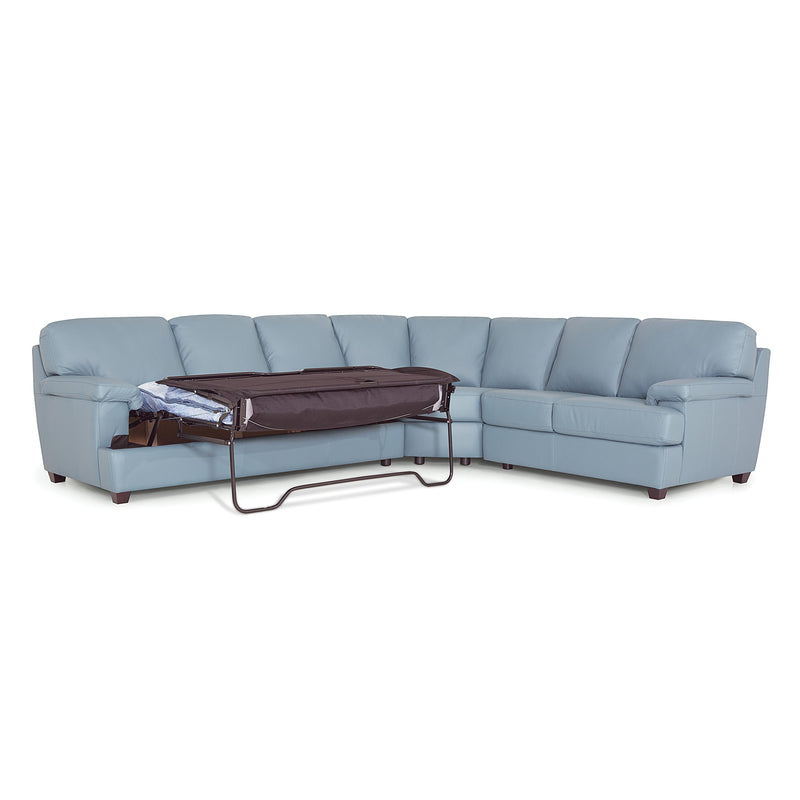 Palliser Morehouse Leather 3 pc Sectional 77506-26/77506-09/77506-08-DAZZLE-OCEAN IMAGE 5