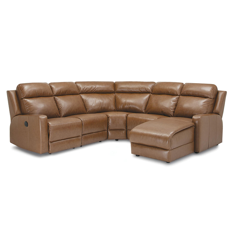 Palliser Forest Hill Reclining Leather 5 pc Sectional 41032-47/41032-10/41032-09/41032-10/41032-56-CLASSIC-SAHARA IMAGE 1