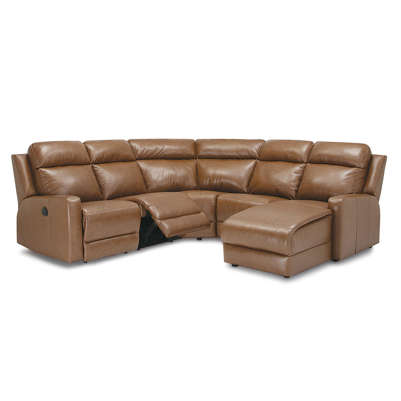 Palliser Forest Hill Reclining Leather 5 pc Sectional 41032-47/41032-10/41032-09/41032-10/41032-56-CLASSIC-SAHARA IMAGE 2