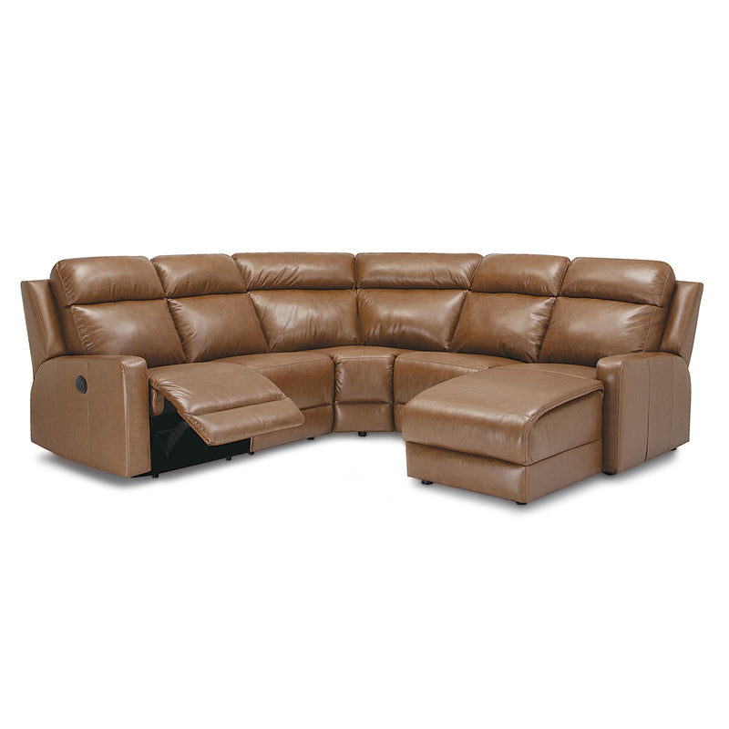 Palliser Forest Hill Reclining Leather 5 pc Sectional 41032-47/41032-10/41032-09/41032-10/41032-56-CLASSIC-SAHARA IMAGE 3