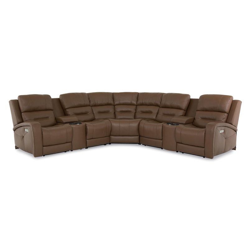 Palliser Washington Power Reclining Leather 7 pc Sectional 41067-67/K2/6H/9X/10/K2/66-ALLEGRO-AMARETTO IMAGE 1