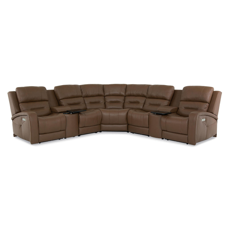 Palliser Washington Power Reclining Leather 7 pc Sectional 41067-67/K2/6H/9X/10/K2/66-ALLEGRO-AMARETTO IMAGE 2