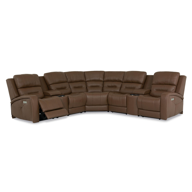 Palliser Washington Power Reclining Leather 7 pc Sectional 41067-67/K2/6H/9X/10/K2/66-ALLEGRO-AMARETTO IMAGE 3