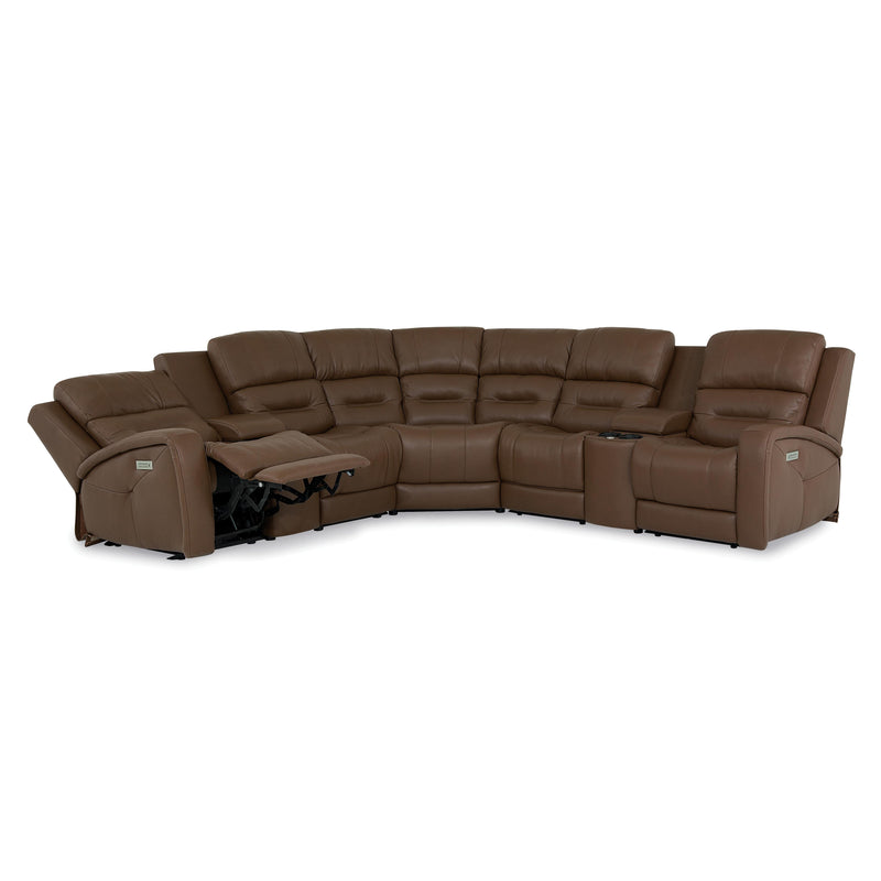 Palliser Washington Power Reclining Leather 7 pc Sectional 41067-67/K2/6H/9X/10/K2/66-ALLEGRO-AMARETTO IMAGE 5