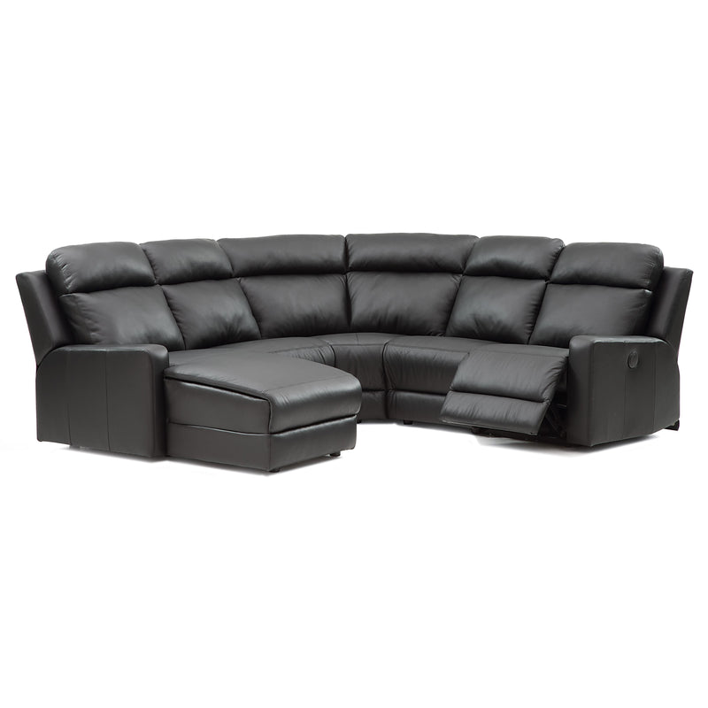 Palliser Forest Hill Power Reclining Leather 5 pc Sectional 41032-57/41032-W2/41032-60/41032-W2/41032-66-BROADWAY-ONYX IMAGE 1