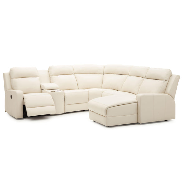 Palliser Forest Hill Power Reclining Leather 6 pc Sectional 41032-67/41032-W2/41032-60/41032-09/41032-60/41032-56-VENICE-BISQUIT IMAGE 1