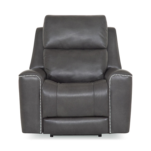 Palliser Hastings Power Leather Recliner with Wall Recline 41068-L9-BRONCO-CARBON IMAGE 1