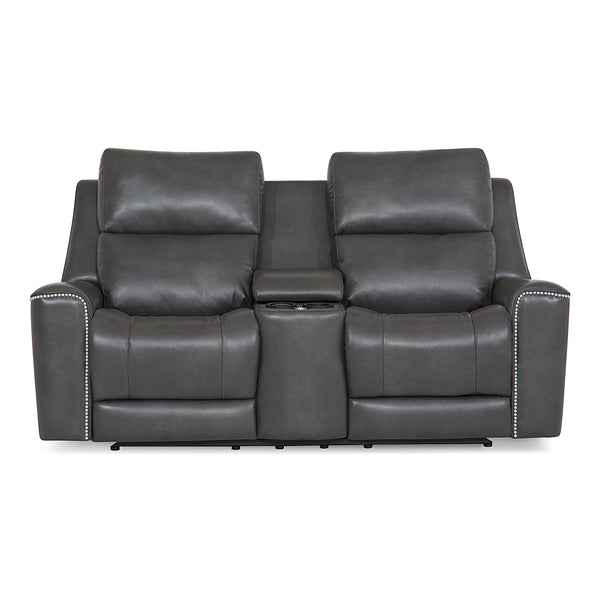 Palliser Hastings Power Reclining Leather Loveseat 41068-68-BRONCO-CARBON IMAGE 1