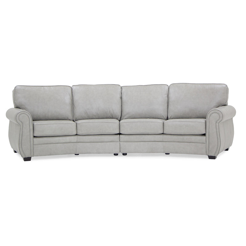 Palliser Viceroy Leather Sectional 77492-97/77492-98-CLASSIC-ASH IMAGE 1