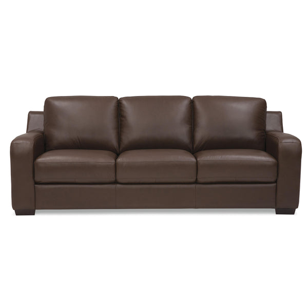 Palliser Flex Stationary Leather Sofa 77503-01-CLASSIC-ACORN IMAGE 1