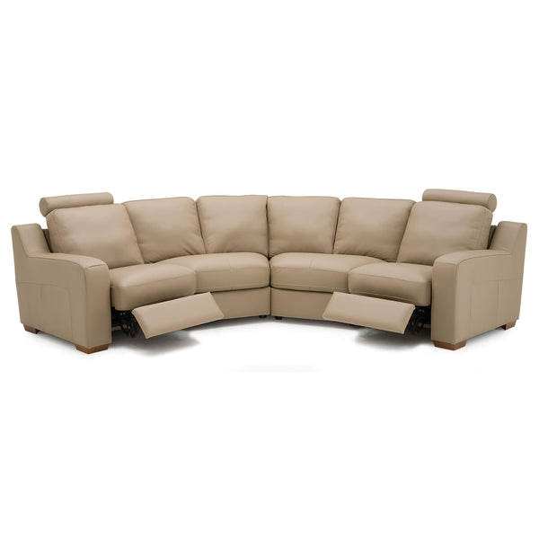 Palliser Flex Power Reclining Leather 4 pc Sectional 77503-66/77503-85/77503-85/77503-67-BROADWAY-KHAKI IMAGE 1