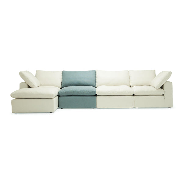 Palliser Bloom Fabric 4 pc Sectional 77082-16/77082-81/77082-81/77082-11-LEGACY-FROST-LEGACY-HARBOR IMAGE 1