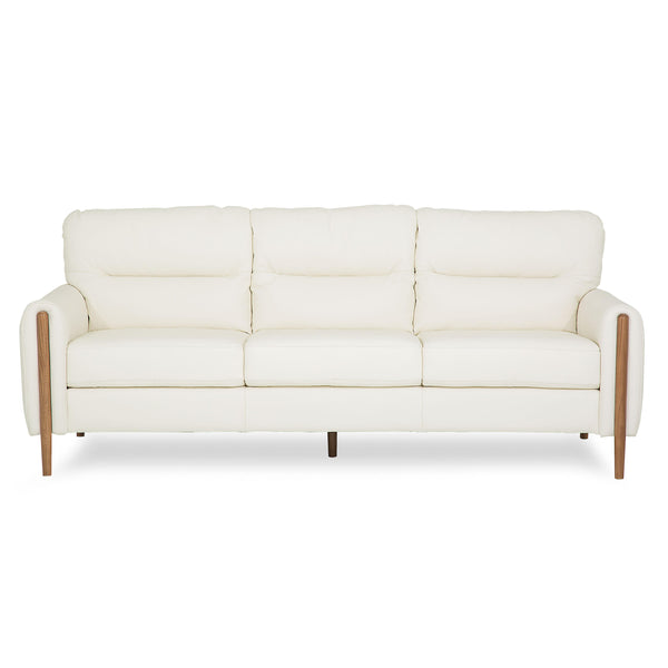 Palliser Zander Stationary Leather Sofa 77745-01-BROADWAY-ALABASTER IMAGE 1