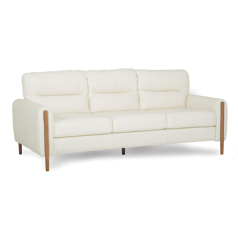 Palliser Zander Stationary Leather Sofa 77745-01-BROADWAY-ALABASTER IMAGE 2