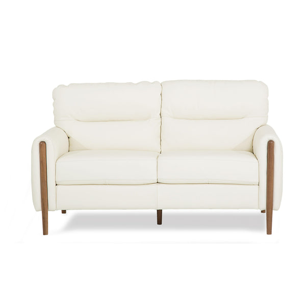 Palliser Zander Stationary Leather Loveseat 77745-03-BROADWAY-ALABASTER IMAGE 1