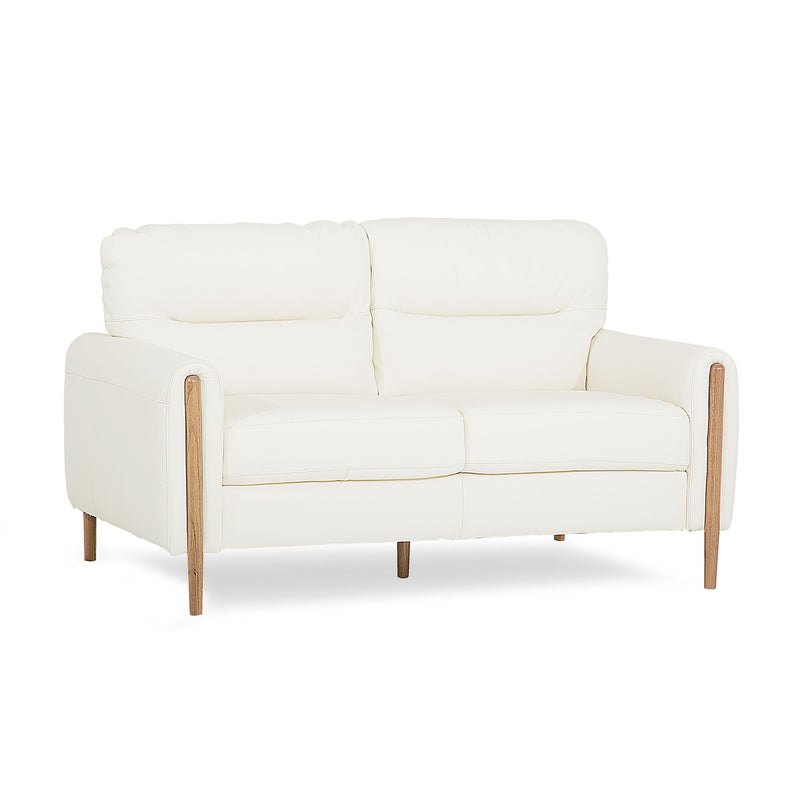 Palliser Zander Stationary Leather Loveseat 77745-03-BROADWAY-ALABASTER IMAGE 2