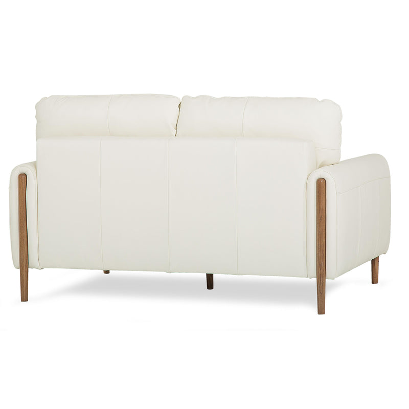 Palliser Zander Stationary Leather Loveseat 77745-03-BROADWAY-ALABASTER IMAGE 4